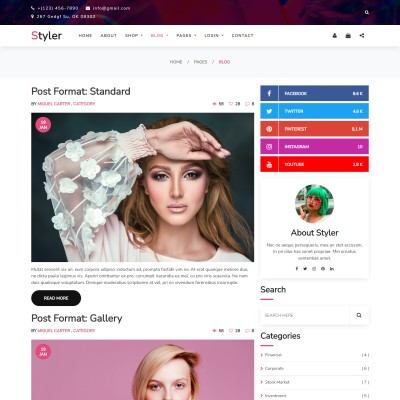 Fashion brand blogs responsive html