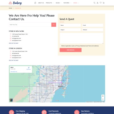 Get in Touch with Us - Bakery contact page for orders and inquiries