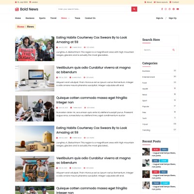 Showcasing multiple news articles in an organized and user-friendly format