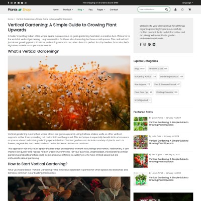 Gardening hacks detail page responsive html