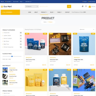 Online buy sell products listing