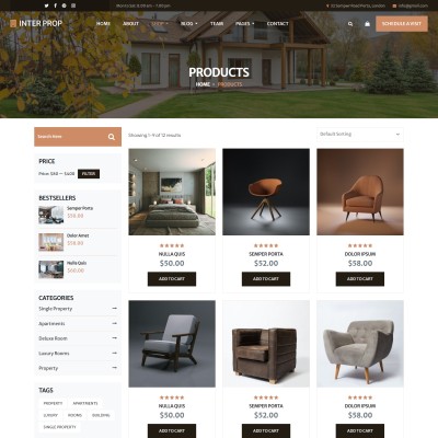 Offices interior products store online bootstrap5