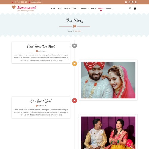 Matrimonial Website Template Free Download - TemplateOnWeb