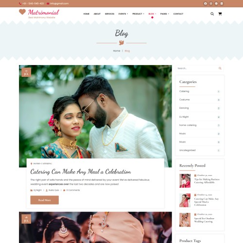 Matrimonial Website Template Free Download - TemplateOnWeb