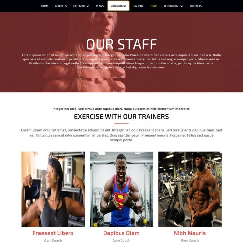 Fitness Website Template - TemplateOnWeb