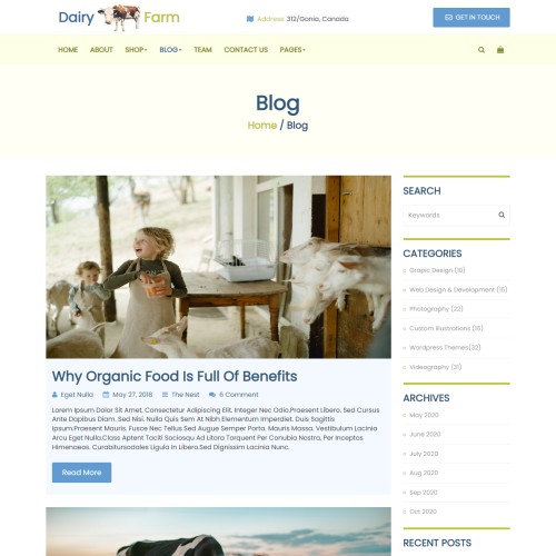  Milk Dairy Website Templates Free Download TemplateOnWeb