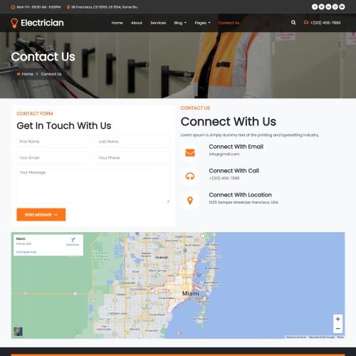 Electrician Website Template - TemplateOnWeb
