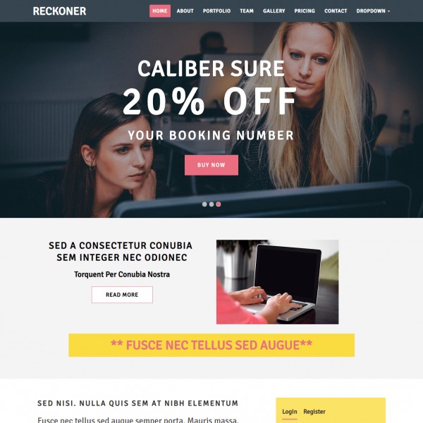 Hosting company responsive html template home page