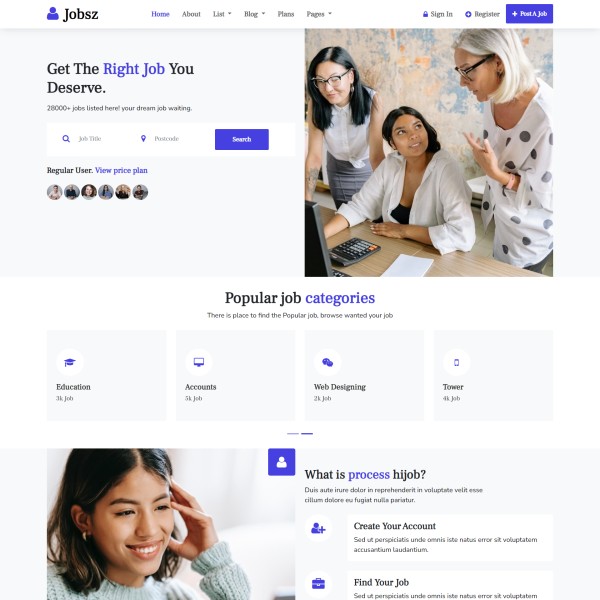 Recruitment business website template html