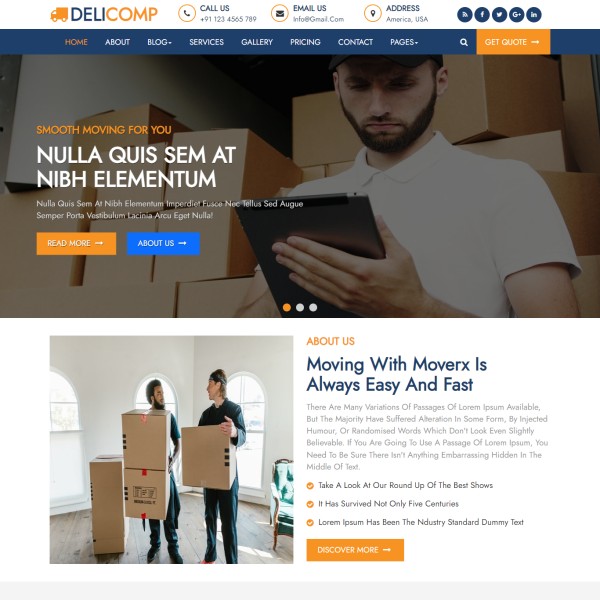 Company profile bootstrap template home page