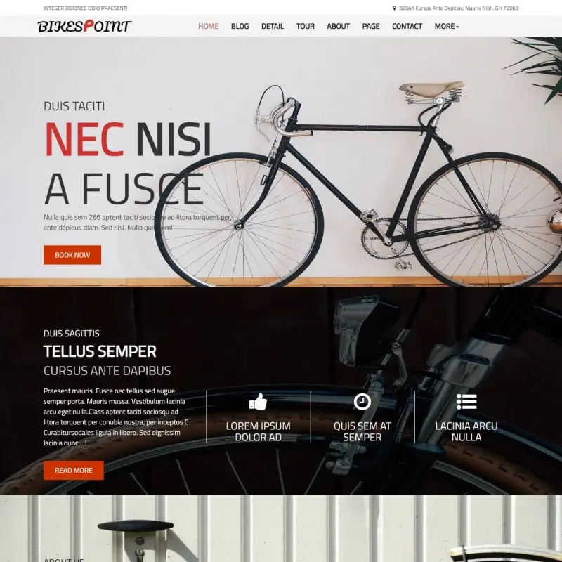 Bicycle Shop Website Template TemplateOnWeb